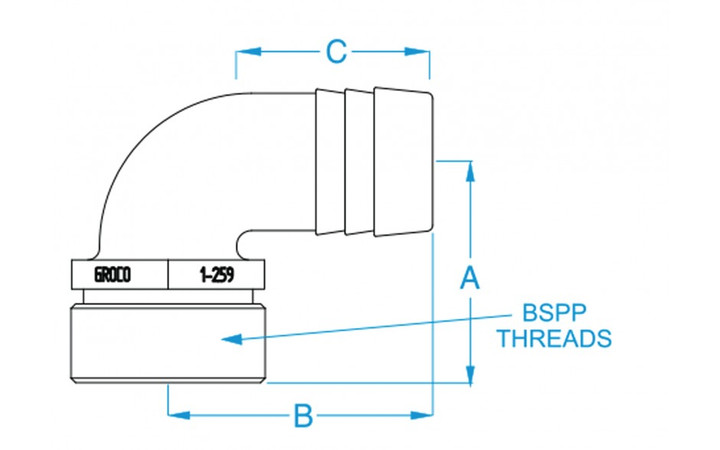 Groco Brz-90 Adaptor G 2 To 50Mm Pthc-2Pd50