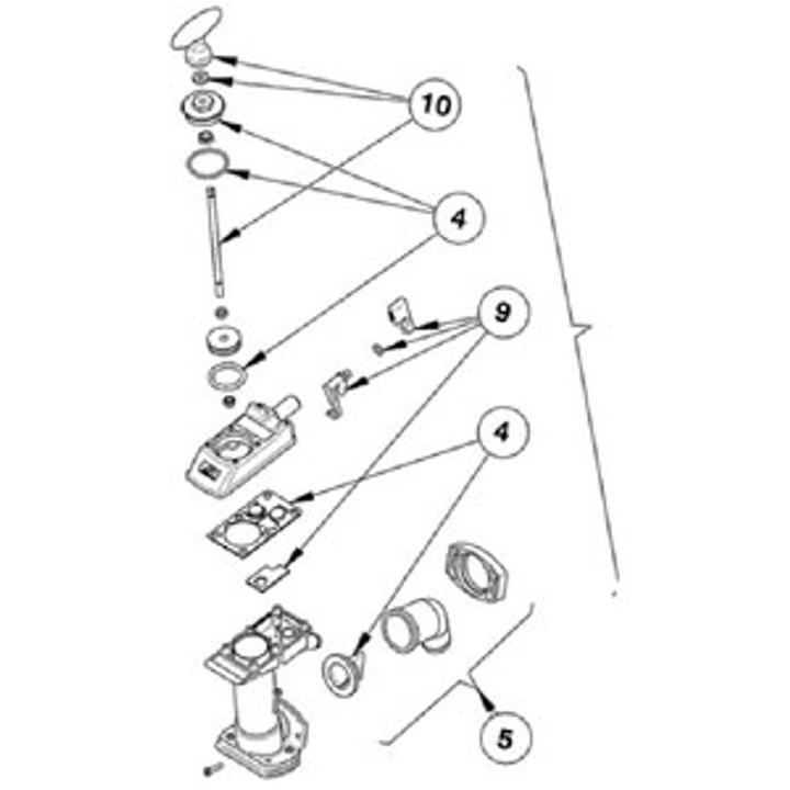 Johnson Pump Manual Toilet Pump Assembly Only 81-47239-01