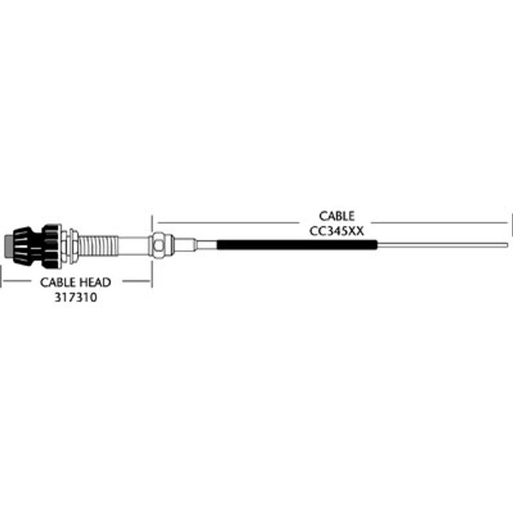 Seastar 33LV Control Cable No Hub CC345