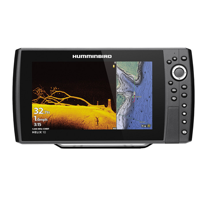 Humminbird HELIX 10 CHIRP MEGA DI Fishfinder/GPS Combo G3N w/Transom Mount Transducer