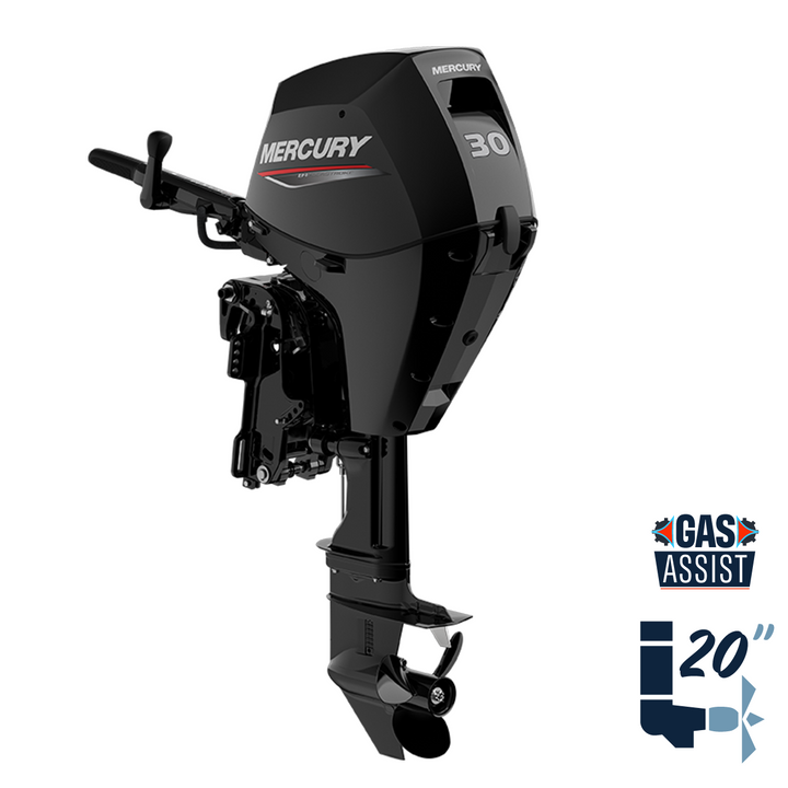 New Mercury 30MLHGA FourStroke EFI 20" Shaft Tiller Gas Assist Outboard 1A3G213BK