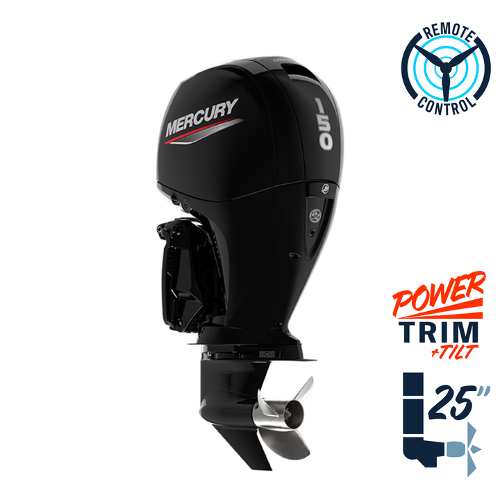 New Mercury 150XL FourStroke  25" Shaft Power Trim & Tilt Remote Outboard 1150F23ED