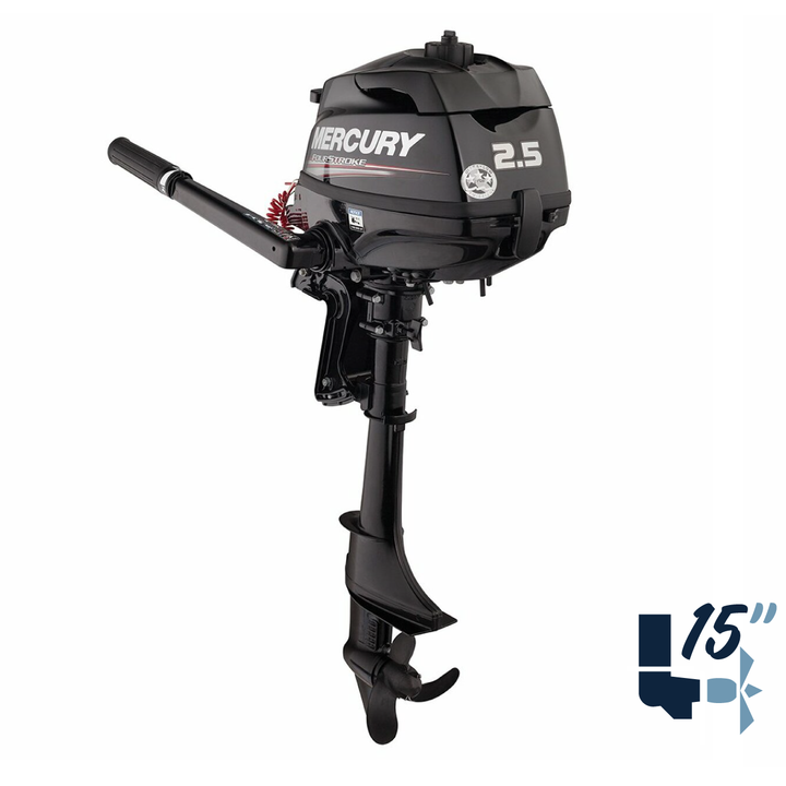 Display Model Mercury 2.5MH 15" Shaft Four Stroke Tiller Outboard 1F02201KK