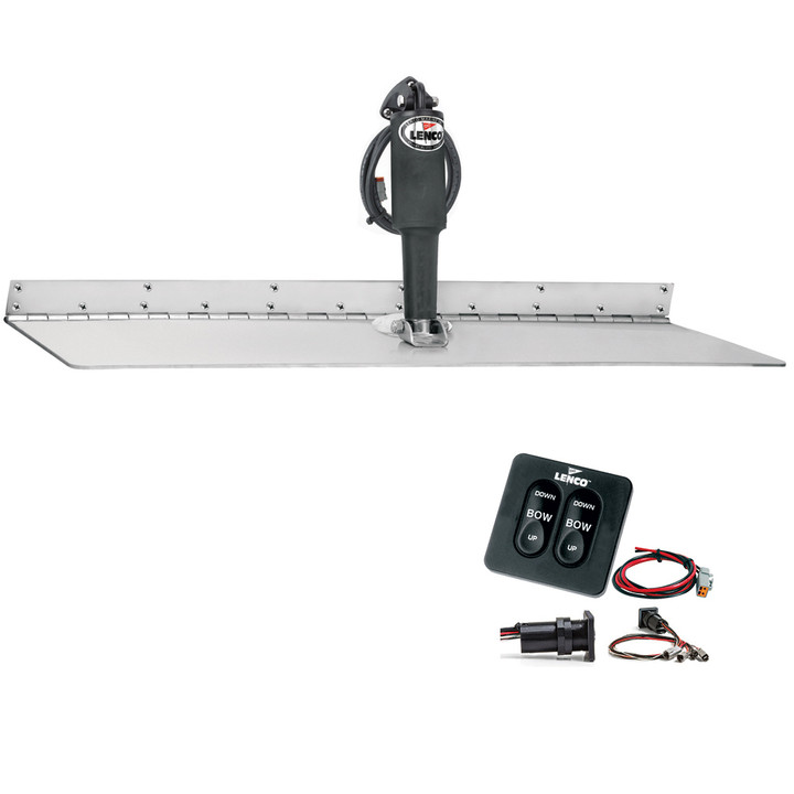 Lenco 12" x 18" Super Strong Trim Tab Kit w/Standard Tactile Switch Kit 12V TT12X18SS