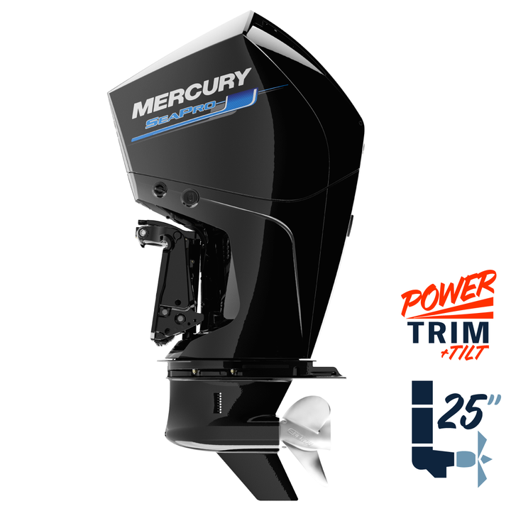 New Mercury 350XL SeaPro 25" Shaft Power Trim & Tilt Digital Throttle and Shift Outboard 13500064A