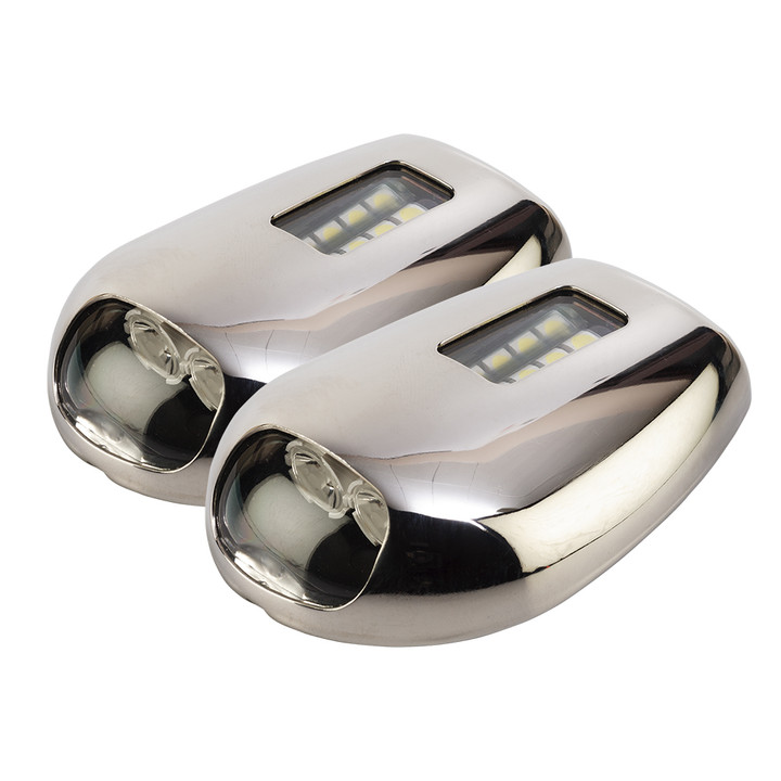 OPEN BOX Sea-Dog Line Stainless Steel LED Cree Docking Lights Pair 405951-1