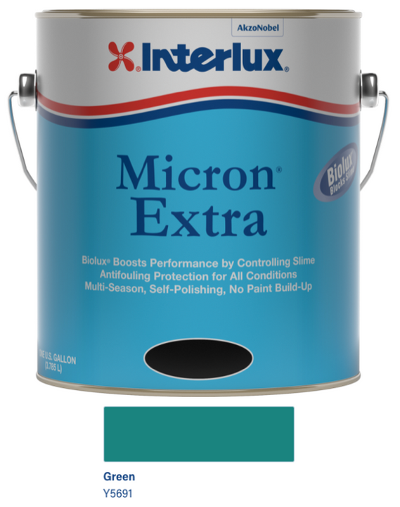 Interlux Micron Extra Antifouling Bottom Paint- Green- Gallon Y5691/1