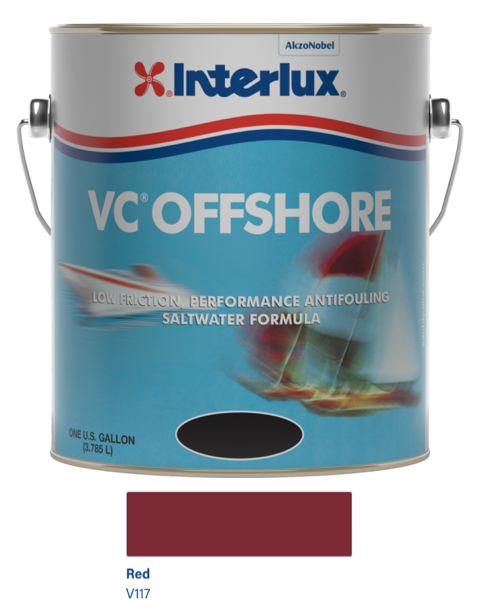 Interlux VC Offshore Vinyl Bottom Paint Red Gallon V117G