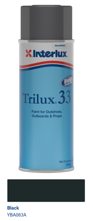 Interlux Trilux 33 Aerosol Aluminum Paint- Black- 12oz YBA063A/16