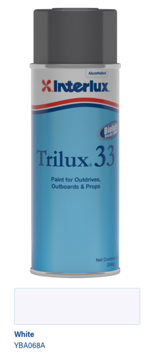 Interlux Trilux 33 Aerosol Aluminum Paint- White- 16oz YBA068A/16