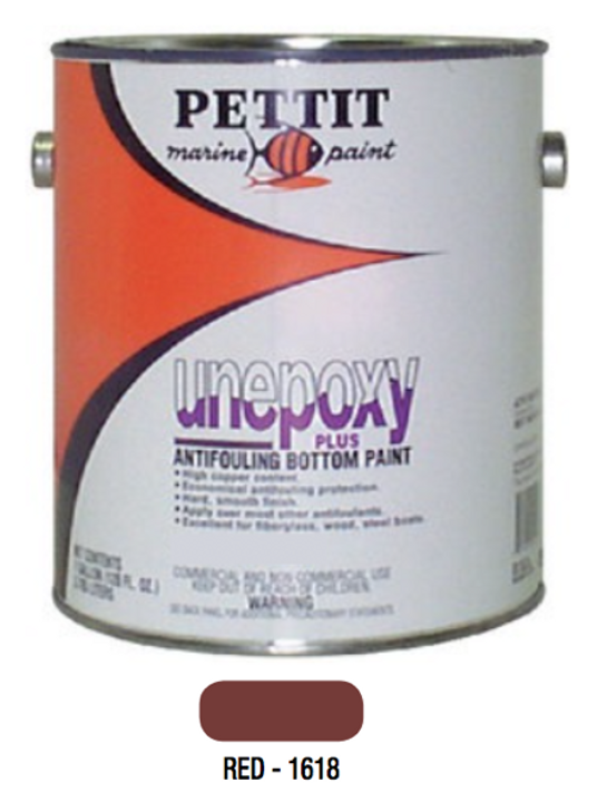 Pettit Unepoxy Plus Antifouling Bottom Paint- Red- Gallon 1161806