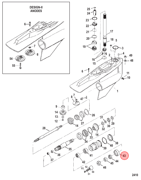 OEM Quicksilver/Mercury Bravo 3 Front Thrust Washer 805100