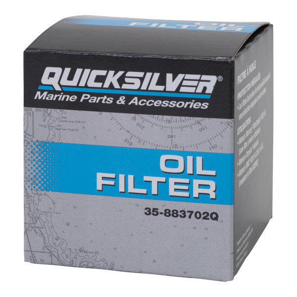 OEM Engine Block Mount Oil Filter - V-6 MerCruiser Stern Drive Engines 35-883702Q