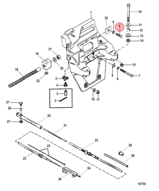 OEM MerCruiser Gimbal Housing Bolt 10-37269