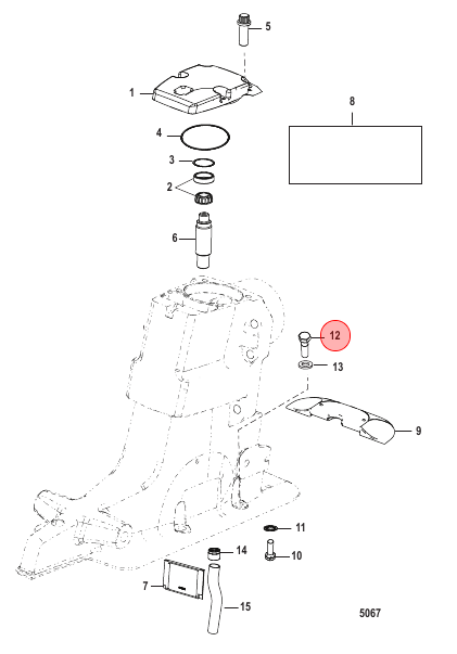 OEM MerCruiser Anode Screw 7/16X1.5 10-816601