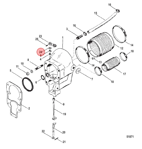 OEM MerCruiser Upper Shift Lever Washer 12-39116 OEM MerCruiser Upper Shift Lever Washer 12-39116