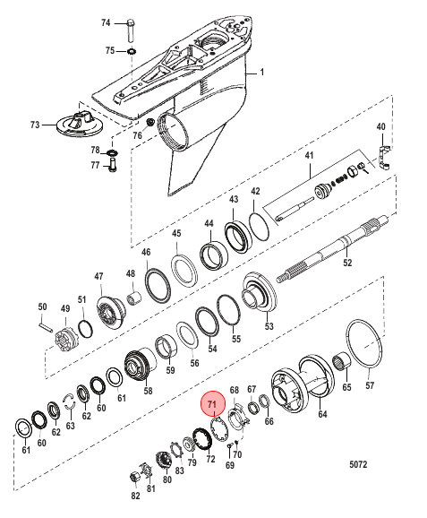 OEM MerCruiser Bearing Carrier Keyed Washer 14-18323 OEM MerCruiser Bearing Carrier Keyed Washer 14-18323