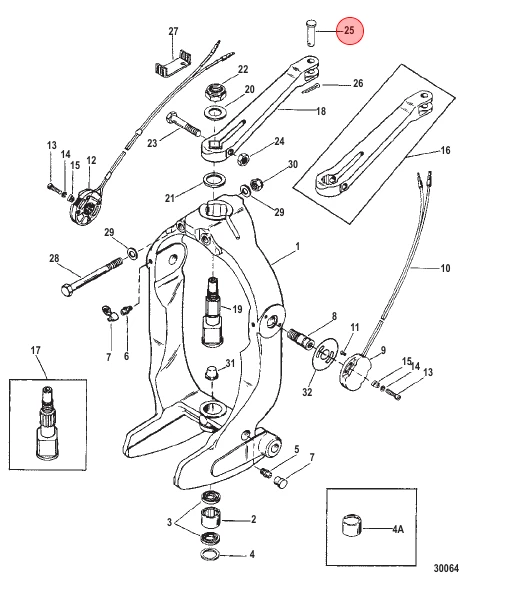 OEM MerCruiser Clevis Pin 17-52798
