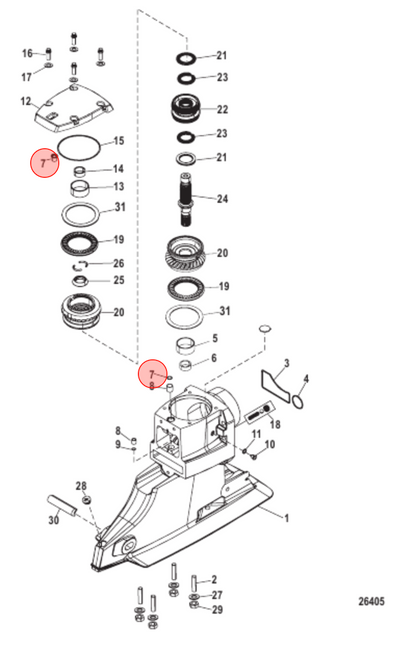 OEM MerCruiser Shift Shaft Oil Seal Plug 19-865866 OEM MerCruiser Shift Shaft Oil Seal Plug 19-865866