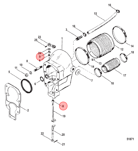 OEM MerCruiser Upper Shift Shaft Bushing-Alpha 23-814308 OEM MerCruiser Upper Shift Shaft Bushing-Alpha 23-814308