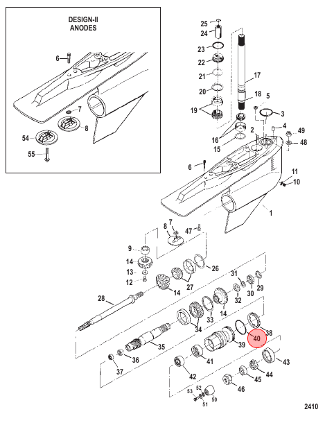 OEM MerCruiser Bearing Carrier O-Ring-Bravo 25-805331