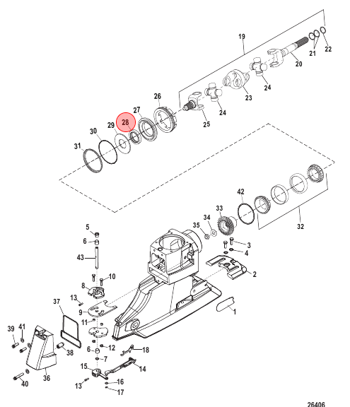 OEM MerCruiser U-Joint Seal-Bravo 26-807006 OEM MerCruiser U-Joint Seal-Bravo 26-807006
