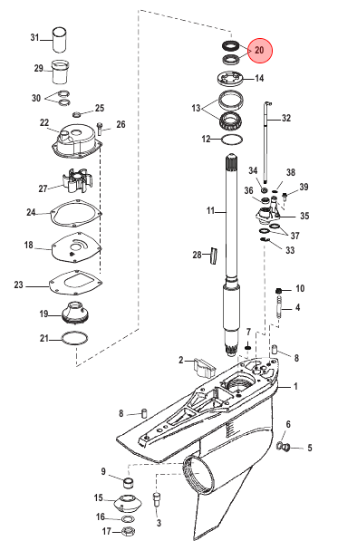 OEM MerCruiser Driveshaft Housing Oil Seal 26-864319 OEM MerCruiser Driveshaft Housing Oil Seal 26-864319
