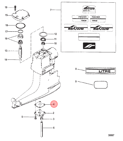 OEM MerCruiser Water Pocket Gasket 27-558101 OEM MerCruiser Water Pocket Gasket 27-558101