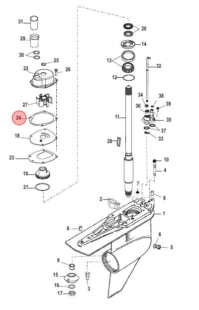OEM MerCruiser Water Pump Housing Gasket 27-8172771 OEM MerCruiser Water Pump Housing Gasket 27-8172771
