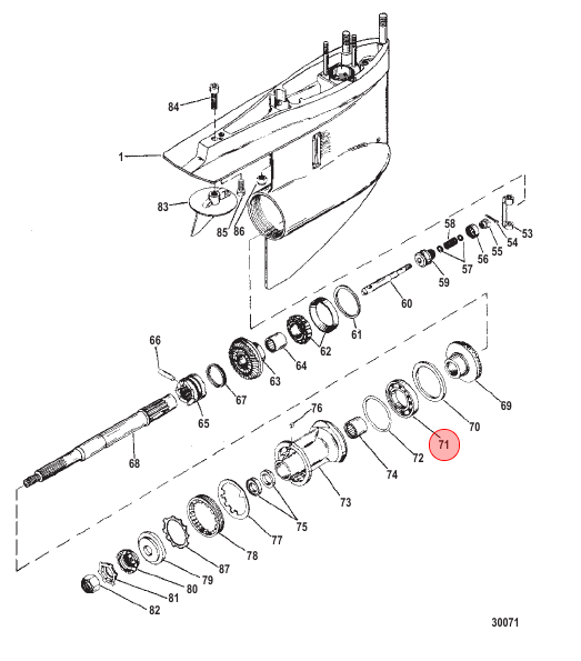 OEM MerCruiser Brg Carrier Ball Bearingo/B 30-88957T OEM MerCruiser Brg Carrier Ball Bearingo/B 30-88957T