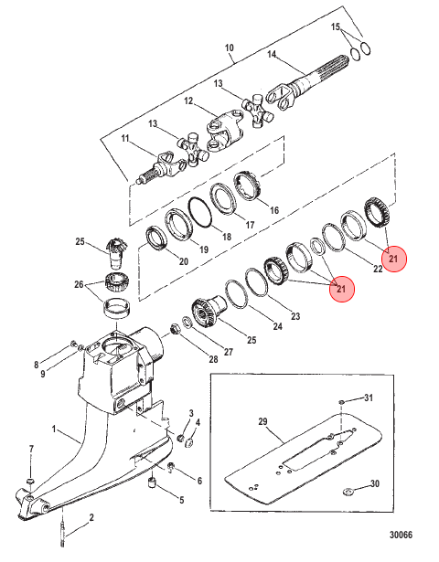 OEM MerCruiser Drive Gear Bearing  31-35988A12