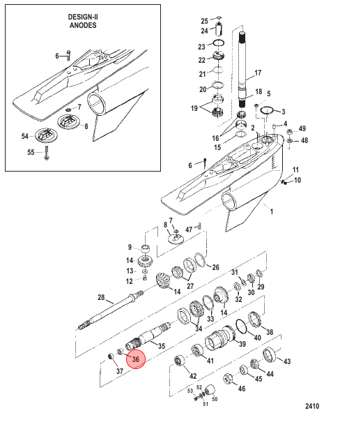 OEM MerCruiser Bearing 31-57410 OEM MerCruiser Bearing 31-57410