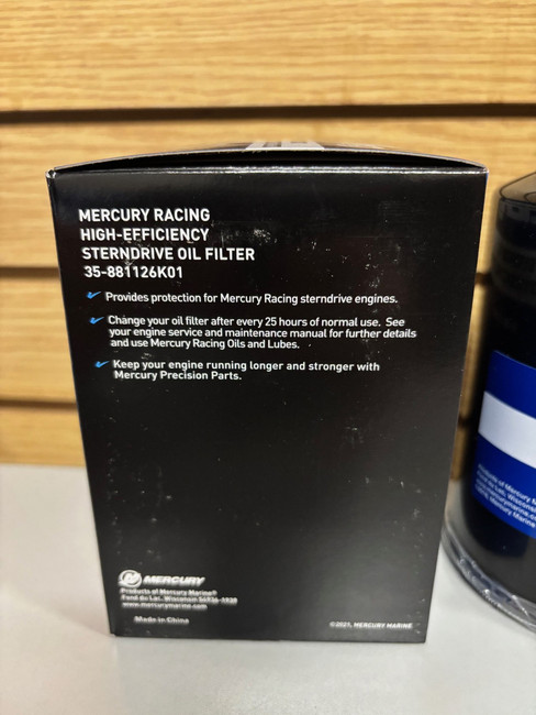 OEM Mercury Marine MerCruiser Racing Oil Filter High Efficiency V8 35-881126K01 OEM Mercury Marine MerCruiser Racing Oil Filter High Efficiency V8 35-881126K01