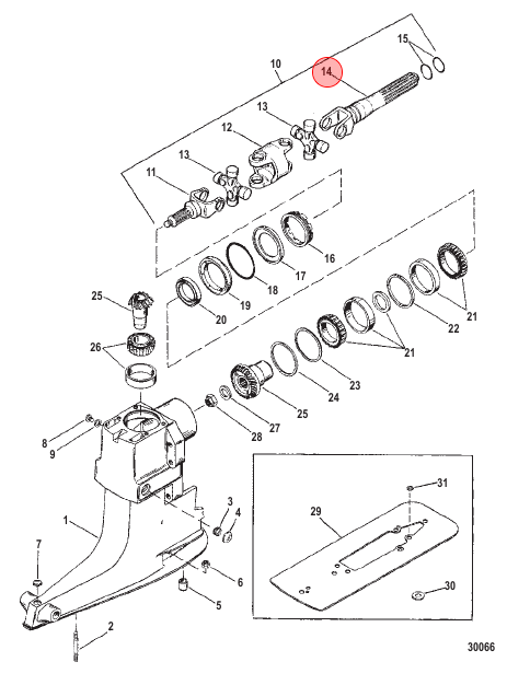 OEM Quicksilver/Mercury Yoke Assembly Alpha 1 Gen 2/Bravo 59830A7 OEM Quicksilver/Mercury Yoke Assembly Alpha 1 Gen 2/Bravo 59830A7