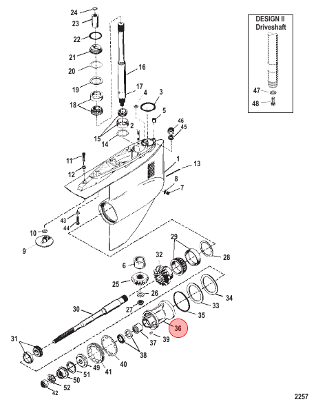 OEM Quicksilver/Mercury Bravo 2 Bearing Carrier Assembly 863913A04 OEM Quicksilver/Mercury Bravo 2 Bearing Carrier Assembly 863913A04