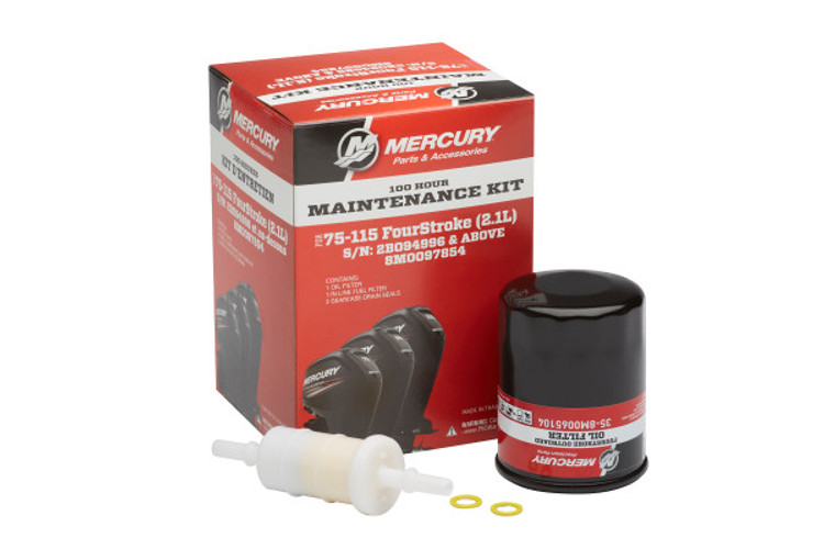 Mercury 100 Hour Maintenance Kit 75-115 HP 2.1 L FourStroke 2B094996 & Up 8M0097854