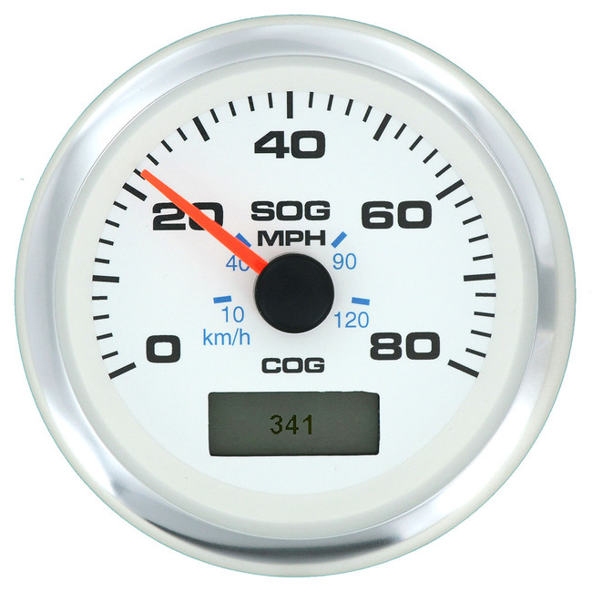 Sierra Premier Pro White Speedo GPS-80Mph 781-625-080P Sierra Premier Pro White Speedo GPS-80Mph 781-625-080P