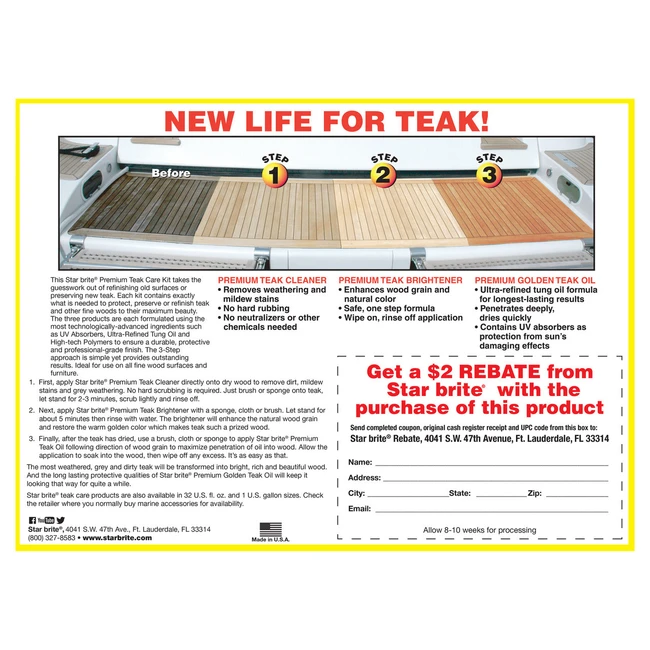 Starbrite Teak Care Kit Pint 81216 Starbrite Teak Care Kit Pint 81216