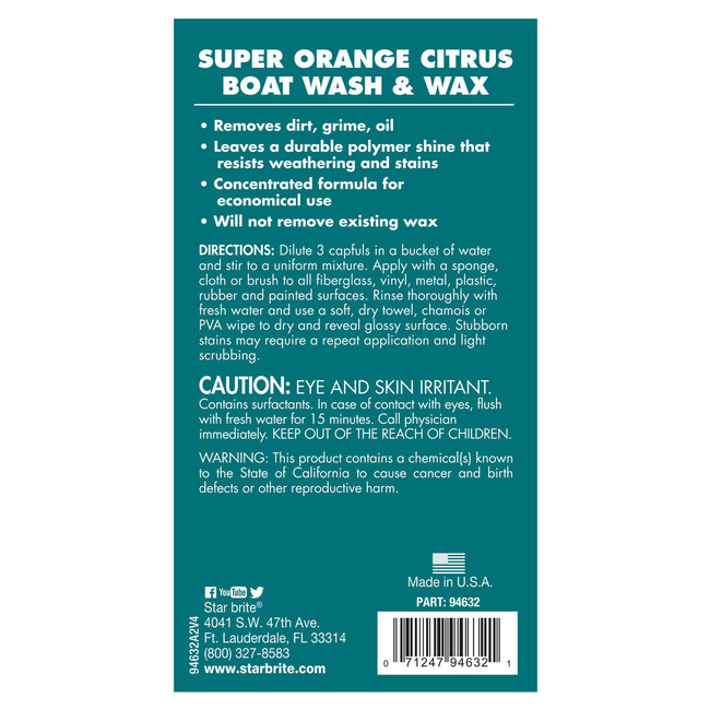Starbrite Super Orange Boat Wash 32 Oz. 94632