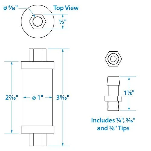 Seachoice in-Line Fuel Filter Clear Body Universal Fit 20941 Seachoice in-Line Fuel Filter Clear Body Universal Fit 20941