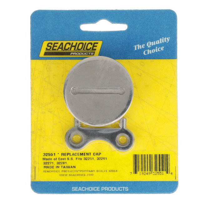 Seachoice Replacement Gas Fill Cap Cast Stainless Steel (3225 3226 3227 3228) 32551 Seachoice Replacement Gas Fill Cap Cast Stainless Steel (3225 3226 3227 3228) 32551