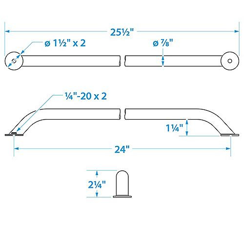 Seachoice Hand Rail-SS-24 38321