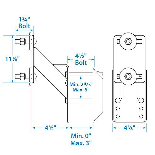 Seachoice Bolt On Tire Carrier 50-53881 Seachoice Bolt On Tire Carrier 50-53881