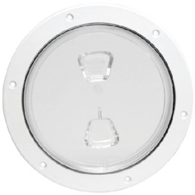 Beckson Marine 6 White Screw-In Dp with Clear Ctr Dp60-W-C Beckson Marine 6 White Screw-In Dp with Clear Ctr Dp60-W-C