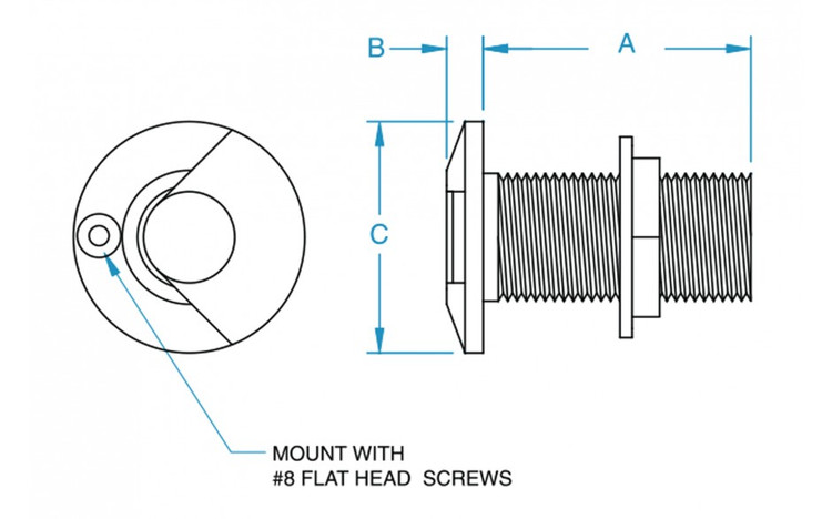 GROCO 1-1/4" Bronze High Speed Thru-Hull Fitting w/Nut HSTH-1250-W GROCO 1-1/4" Bronze High Speed Thru-Hull Fitting w/Nut HSTH-1250-W