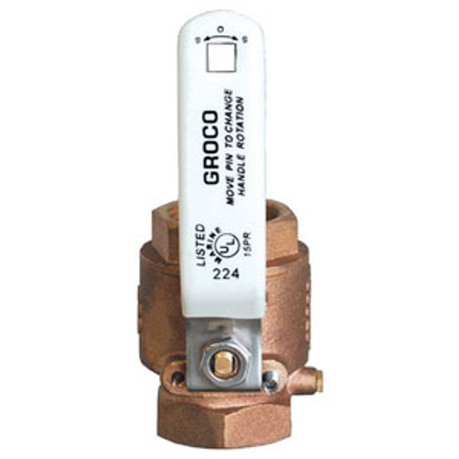Groco Bronze In-Line Ball Valve G 1-1/4 Ibv-1250 Bspp