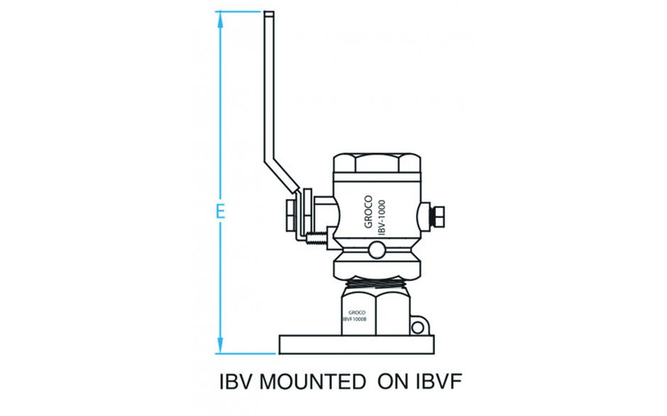 GROCO 3/4" NPT Bronze In-Line Ball Valve IBV-750 GROCO 3/4" NPT Bronze In-Line Ball Valve IBV-750