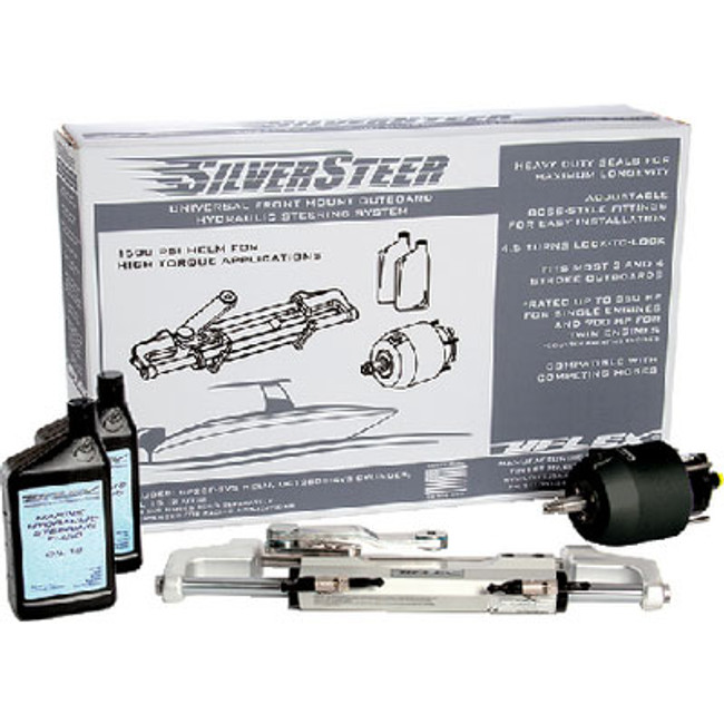 Uflex SilverSteer Universal Front Mount Outboard Hydraulic Steering System w/ UC128-SVS-1 Cylinder SILVERSTEER1.0B Uflex SilverSteer Universal Front Mount Outboard Hydraulic Steering System w/ UC128-SVS-1 Cylinder SILVERSTEER1.0B