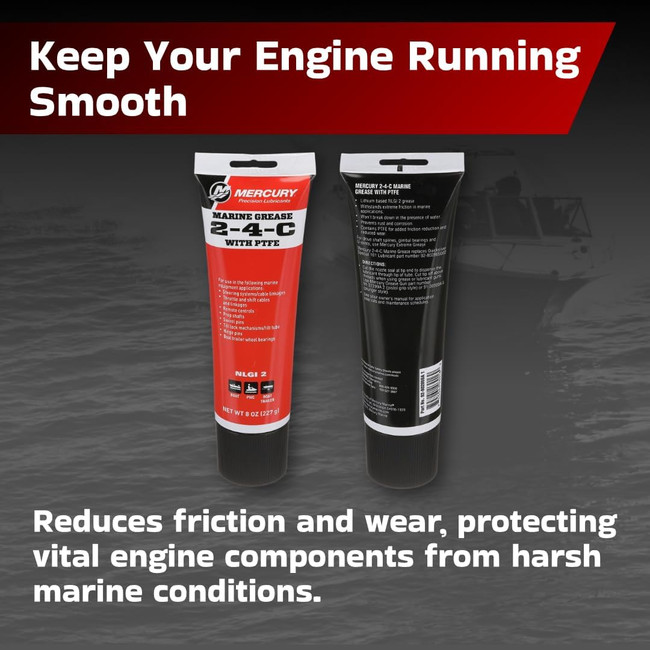 OEM Mercury Multi Purpose 24C Marine Grease Lubricant Tube 92-802859A1 OEM Mercury Multi Purpose 24C Marine Grease Lubricant Tube 92-802859A1
