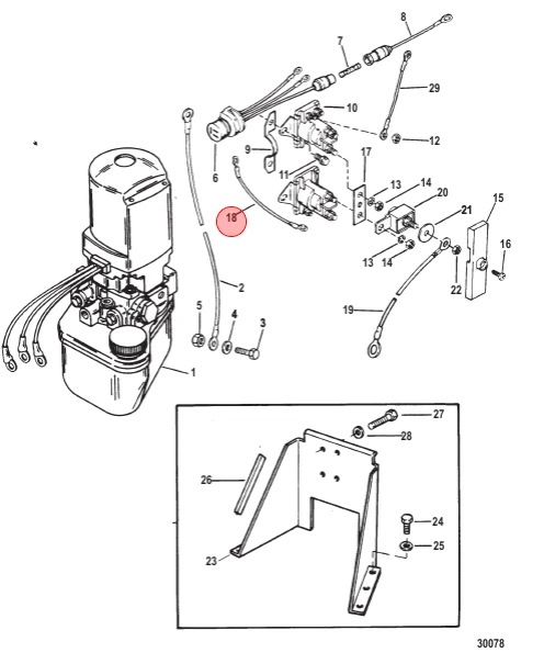 Mercury / Quicksilver CABLE ASSEMBLY (5.50 Inches) Black  SOLENOID TO SOLENOID  84-86322A15